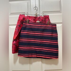 J. Crew Mini Skirt Size 6 Stripes Floral Lot of 2